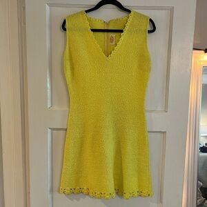 Vintage woven crochet mini dress